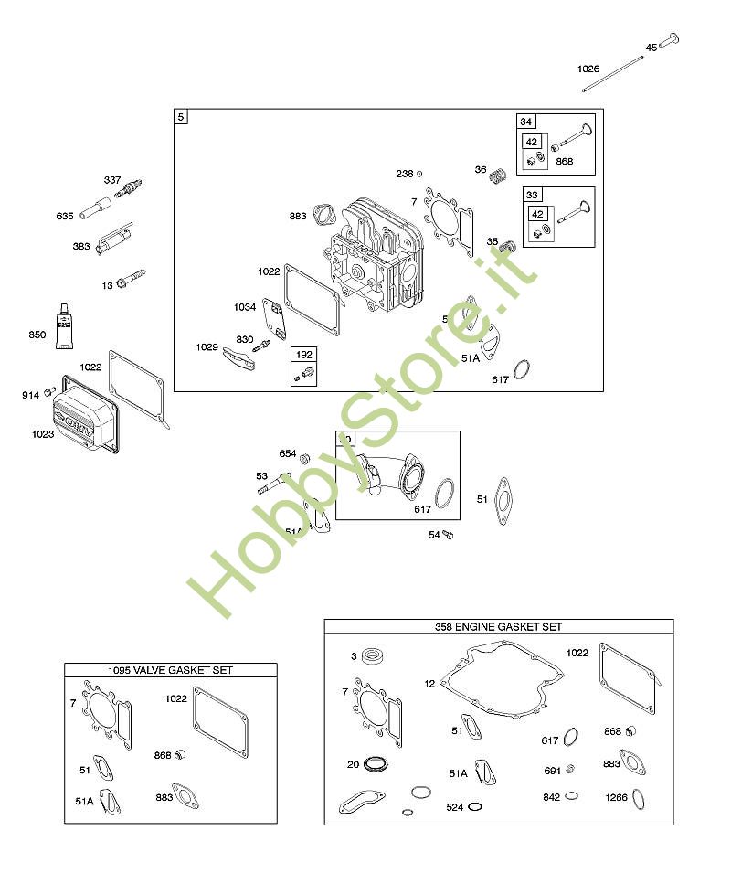 498.950 ELRING Kit Guarnizioni Motore Con Guarnizione Testata - Foto 3
